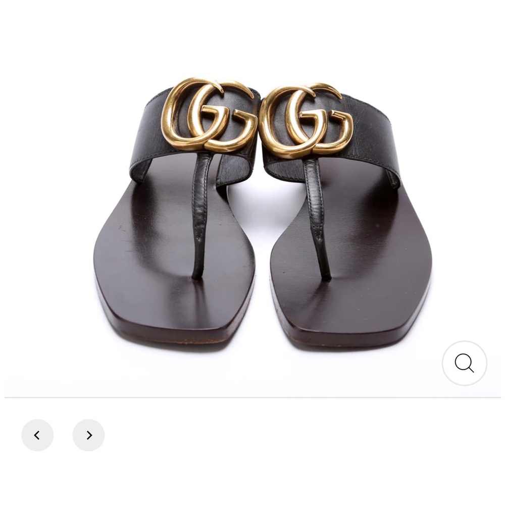 RARE GUCCI MARMONT T-STRAP THONG SANDALS - EXCELLENT CONDITION - RETAILS $895!!! - Picture 2 of 5